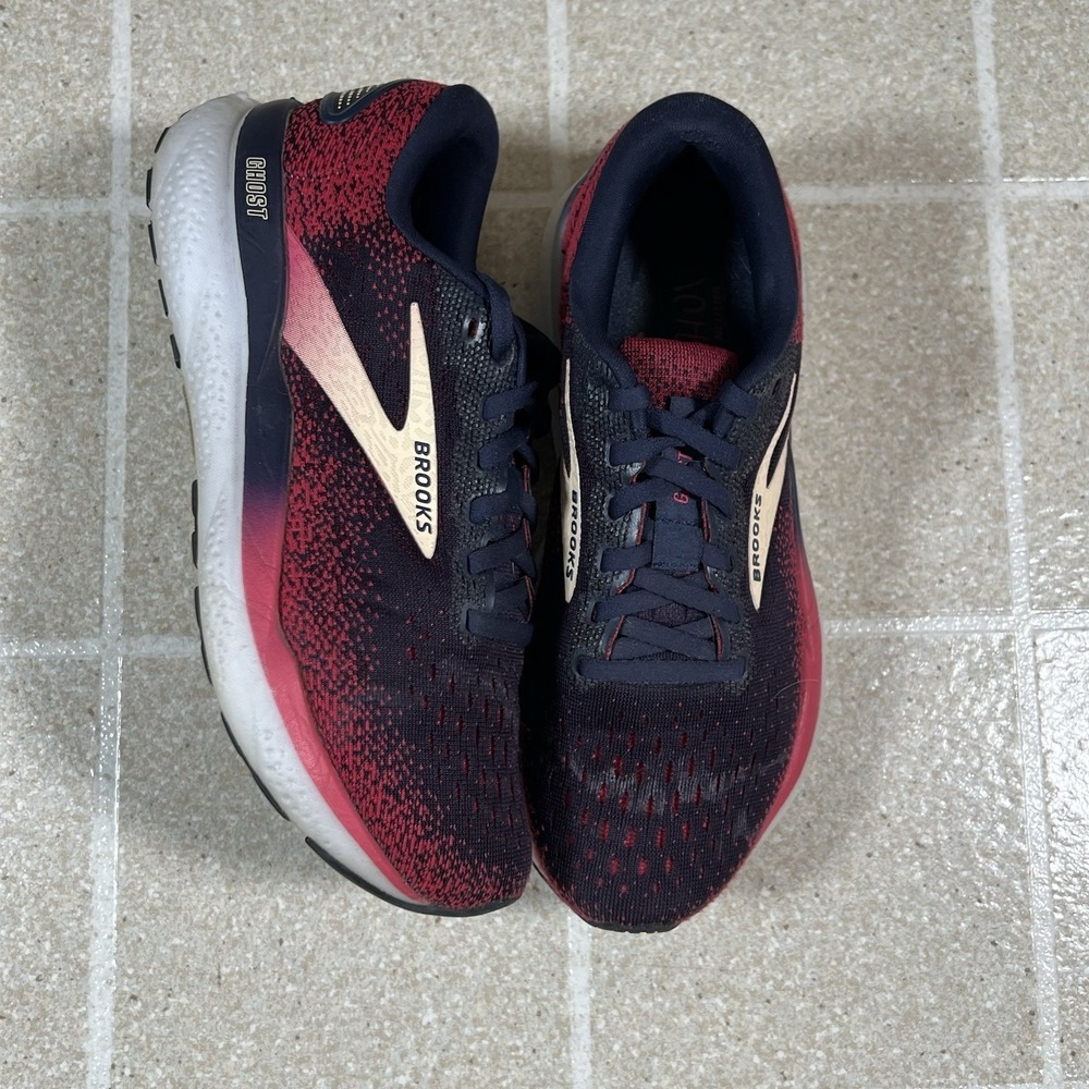 Brooks Ghost 16 Shoes Womens 5.5 Peacoat Raspberry Apricot Road Running Neutral